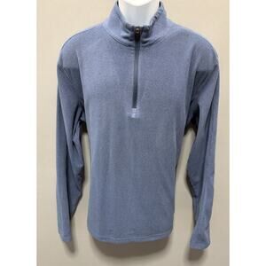 Mondetta Outdoor project Soft quarter zip Velour fleece jacket in steel blue XL